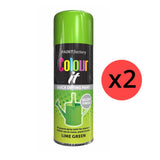 2X Paint Factory Lime Green Gloss Spray Paint 400ml