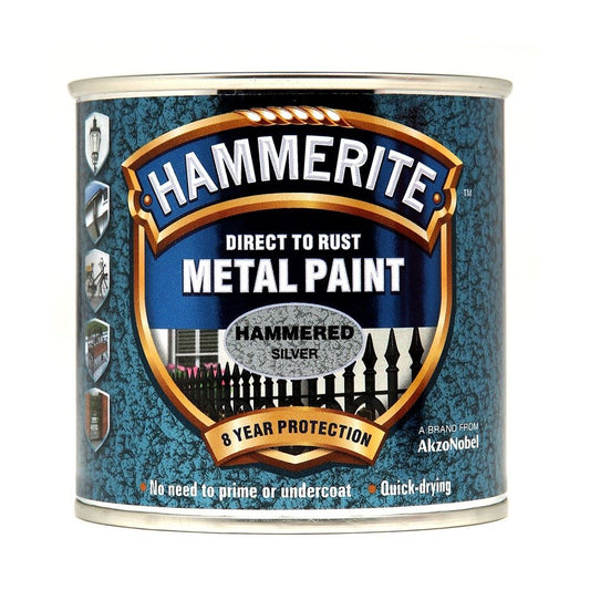 Hammerite Hammered Silver Paint 250ml