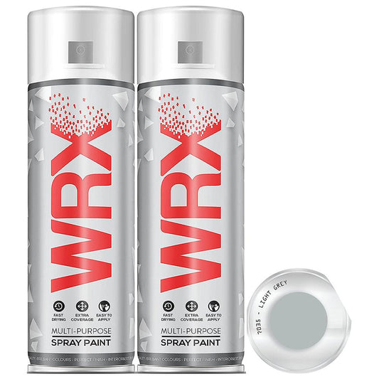 2X WRX Flat Light Grey 7035 Spray Paint 400ml