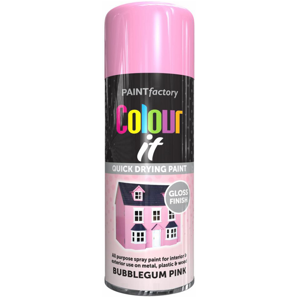 Paint Factory Bubblegum Pink Gloss Spray Paint 400ml