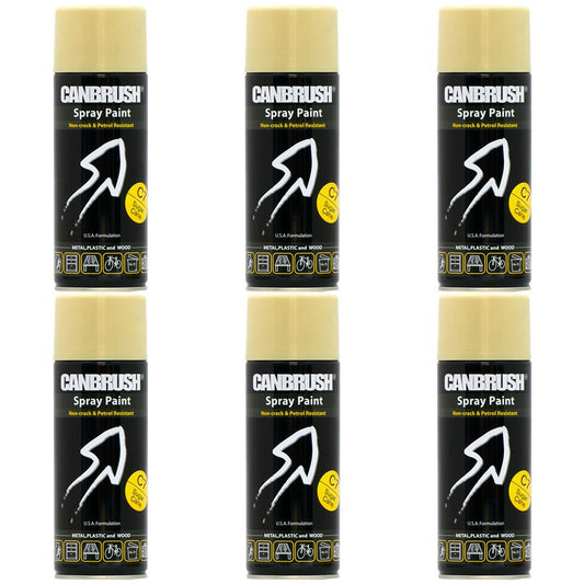 6X Canbrush C7 Sugar Cane Spray Paint 400ml