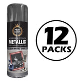 12X Paint Factory Paintgun Grey Metallic Spray Paint 400ml