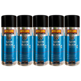 5X Hycote Bodyshop Satin Black Spray Paint 400ml