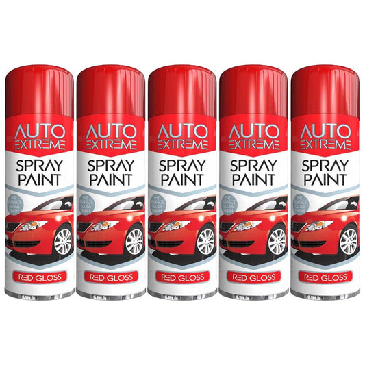 5X Auto Extreme Red Spray Paint 250ml