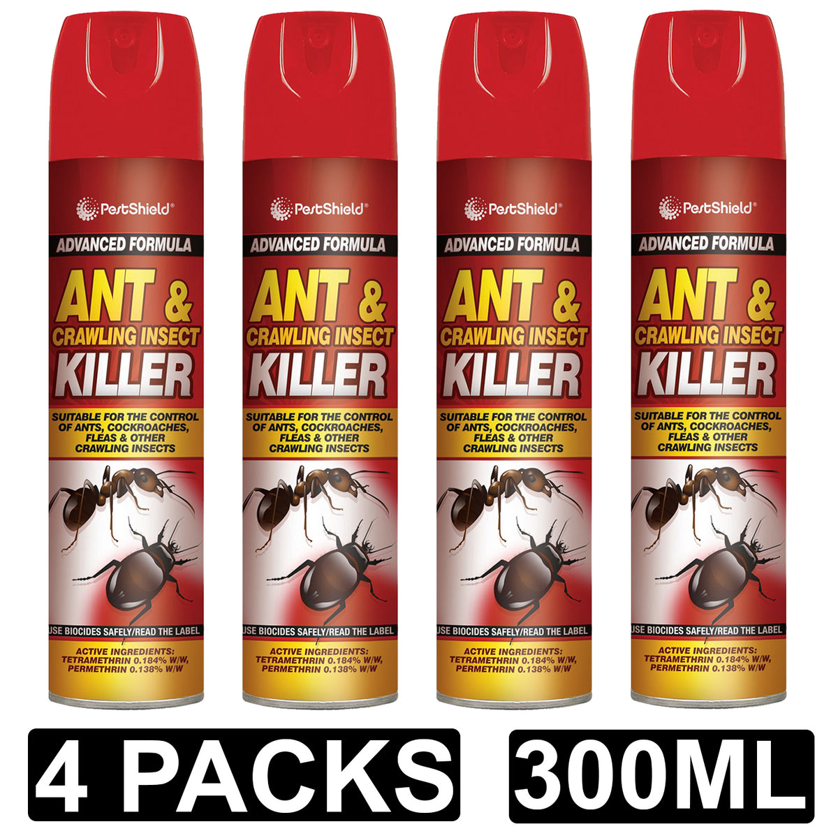 4X Ant & Crawling Killer Spray 300ml