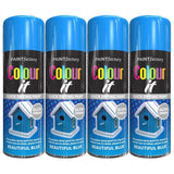 4X Paint Factory Beautiful Blue Gloss Spray Paint 250ml