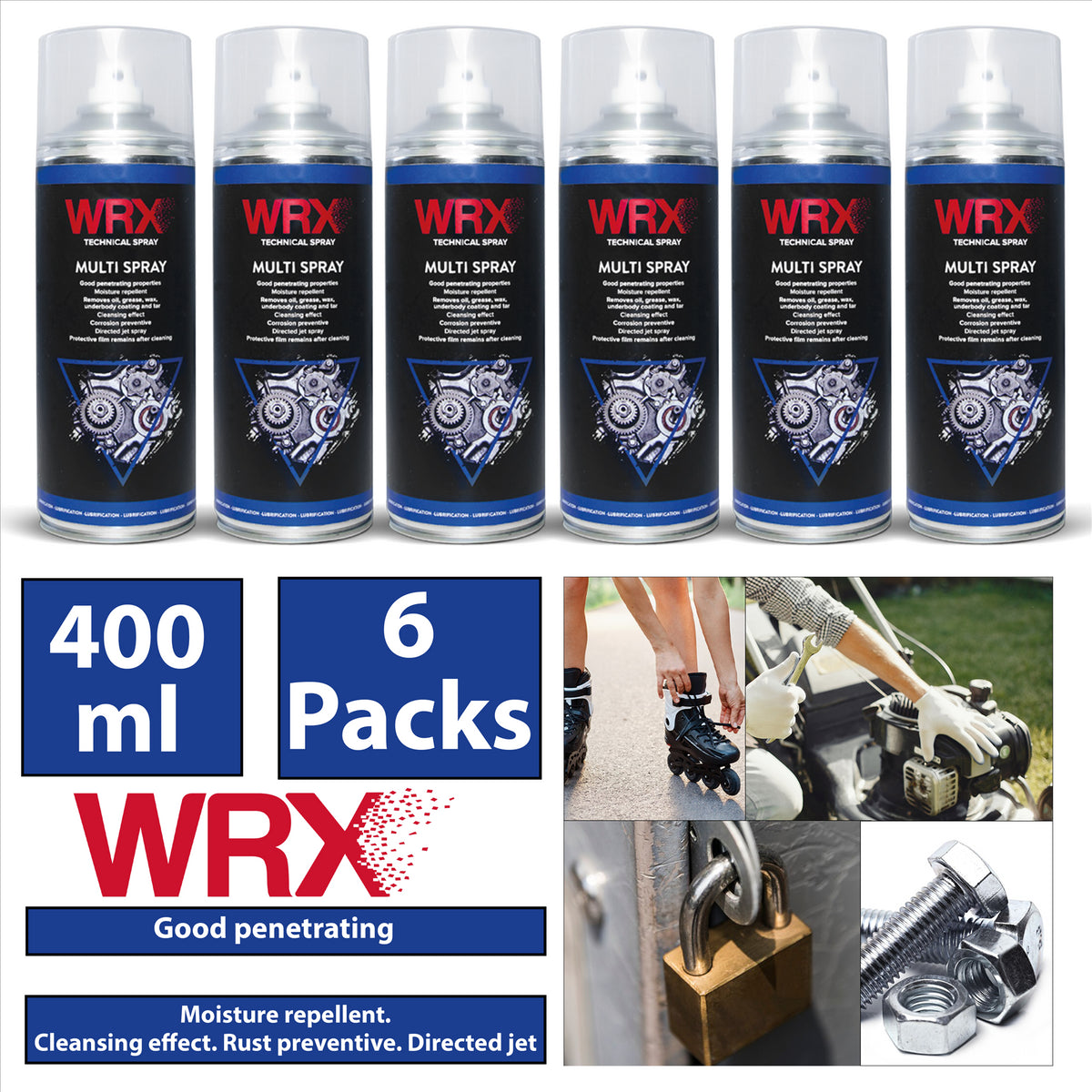 6X WRX Multi Spray Universal Oil To Lubricate 400ml