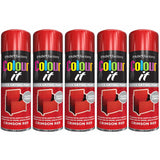 5X Paint Factory Crimson Red Gloss Spray Paint 250ml