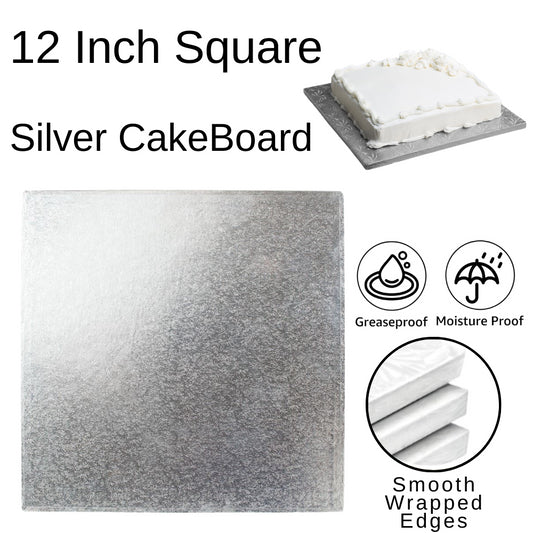 1 Board - 12" Square Silver Double Thick Cards