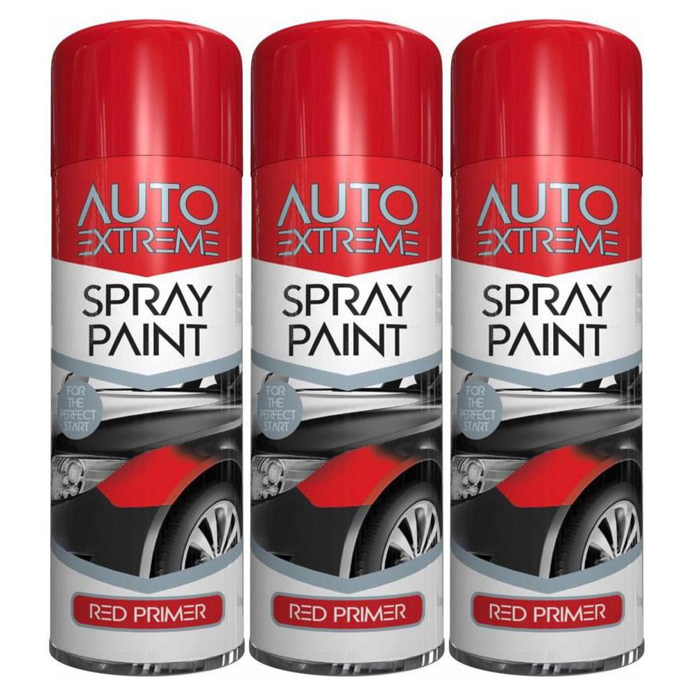 3X Auto Spray Red Primer 250ml