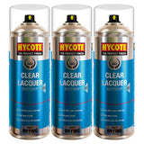 3X Hycote Bodyshop Clear Lacquer Spray Paint 400ml