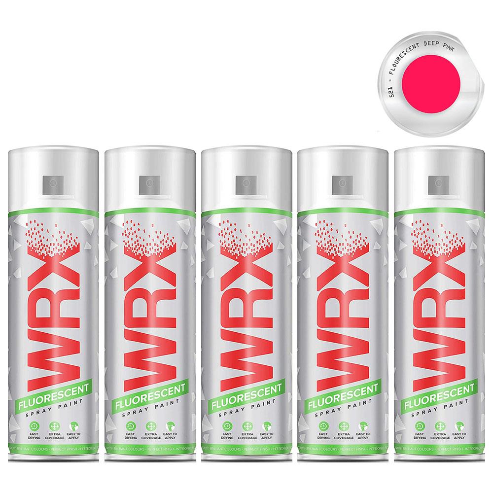 5X WRX Fluorescent Deep Pink 521 Spray Paint 400ml