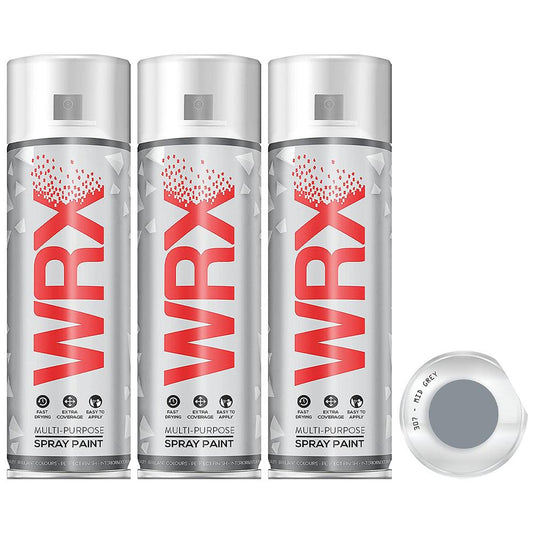 3X WRX Mid Grey Spray Paint Acrylic 400ml