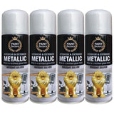 4X Paint Factory Metallic Silver Spray Paint 200ml