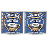 2X Hammerite Smooth White Paint 250ml