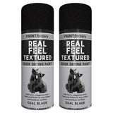 2X Paint Factory Textured Effect Black Spray Paint 400ml