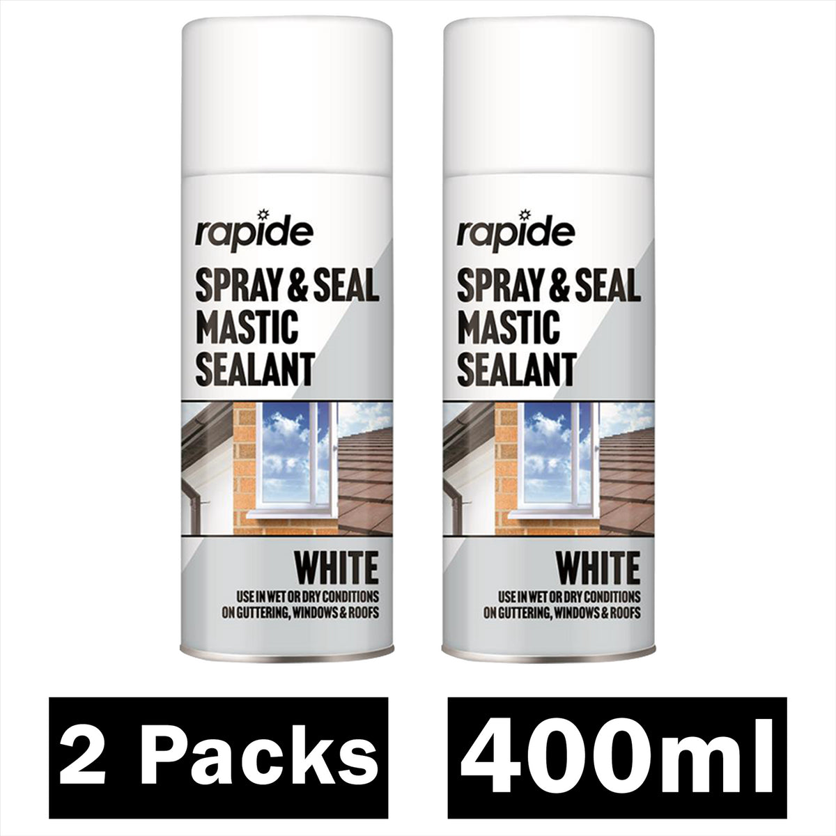 2X Rapide Spray And Seal 400ml White