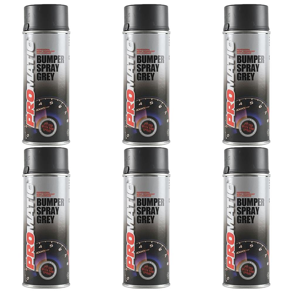 6X Promatic Bumperspray Mid Grey Spray Paint 400ml