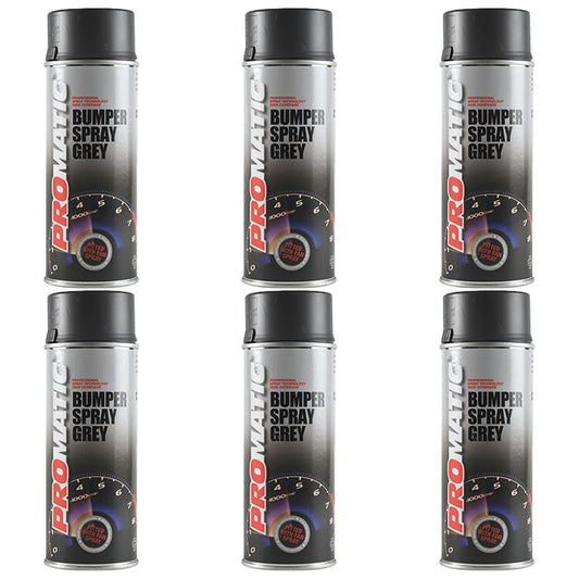 6X Promatic Bumperspray Mid Grey Spray Paint 400ml