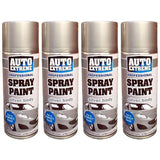 4X Auto Extreme Silver Spray Paint 400ml