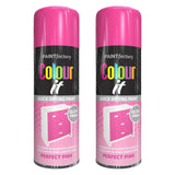 2X Paint Factory Perfect Pink Gloss Spray Paint 400ml