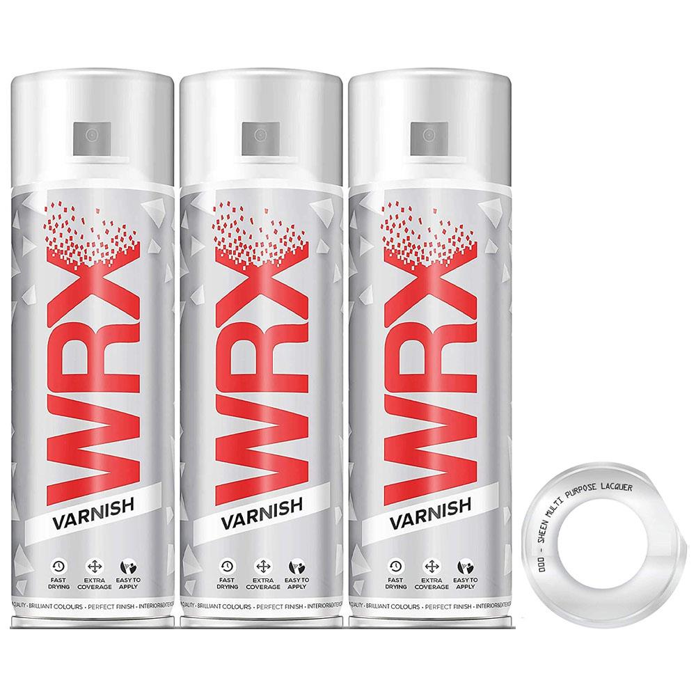 3X WRX Sheen Varnish Spray Paint 400ml