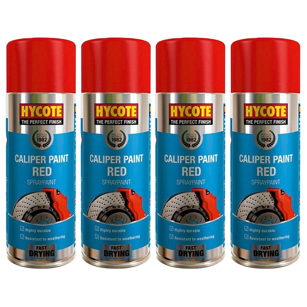 4X Hycote Red Caliper Spray Paint 400ml