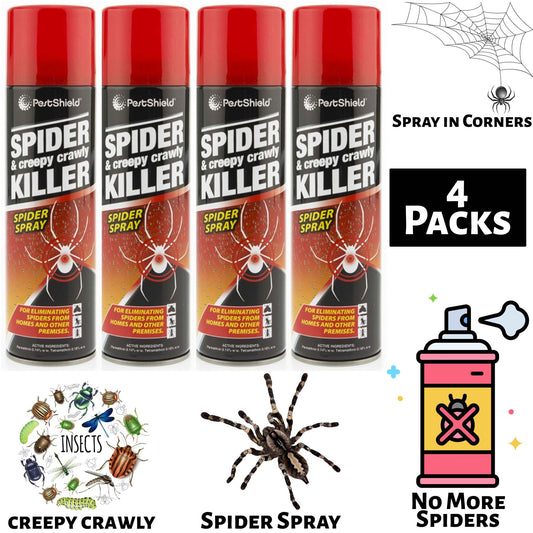 4X No More Spider & Creepy Crawly Spray 200ml