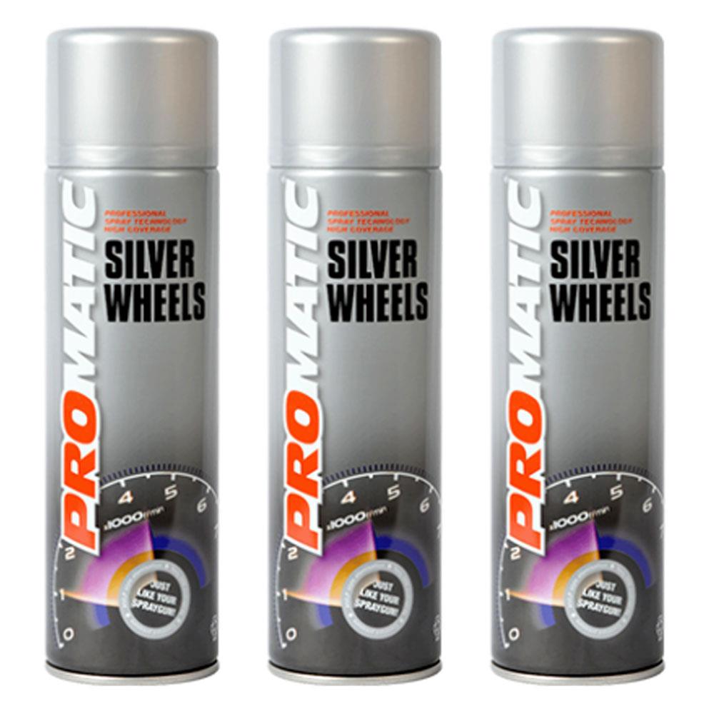 3X Promatic Steel Wheels Spray Paint 500ml