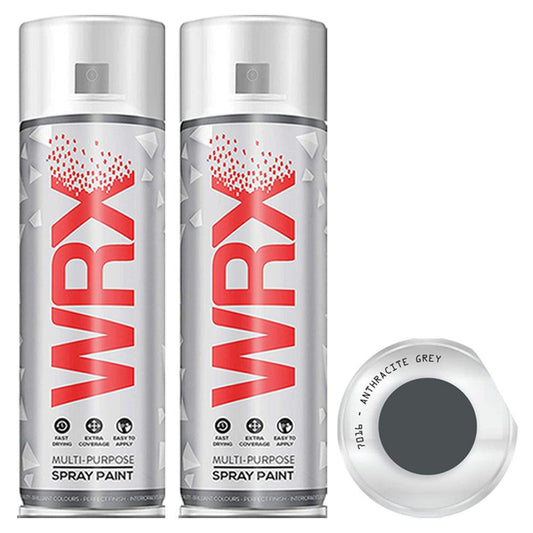 2X WRX Gloss Anthracite Grey 7016 Spray Paint 400ml