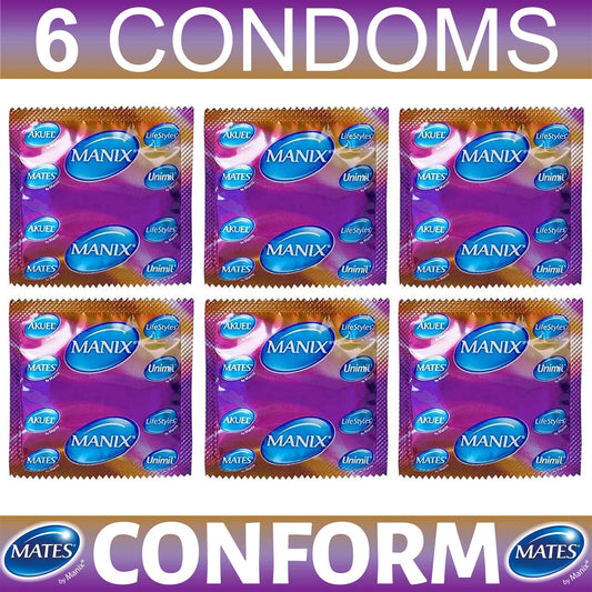 6X Mates Conform Condoms By Manix