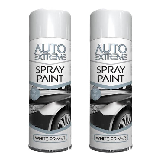 2X Auto Spray White Primer 250ml