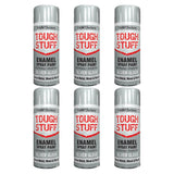 6X Paint Factory Tough Stuff Enamel Silver Gloss 400ml