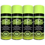 4X Paint Factory Fluorescent Neon Green Spray Paint 200ml