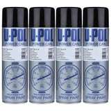 4X Upol Power Can Matt Black Spray Paint 500ml