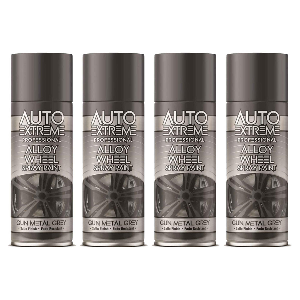 4X Auto Extreme Gun Metal Grey Spray Paint 400ML