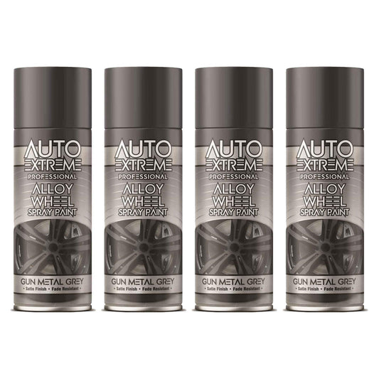 4X Auto Extreme Gun Metal Grey Spray Paint 400ML