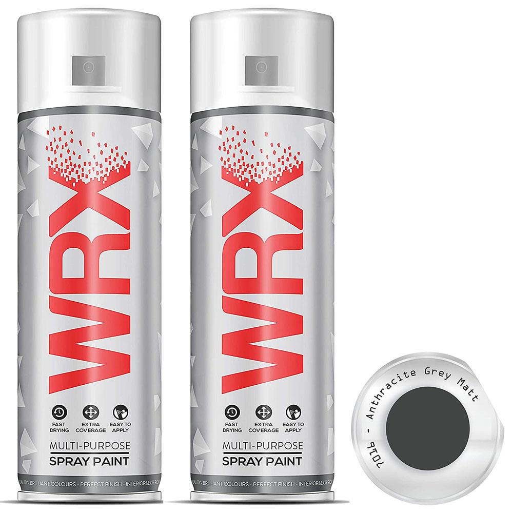 2X WRX Matt Anthracite Grey 7016M Spray Paint 400ml