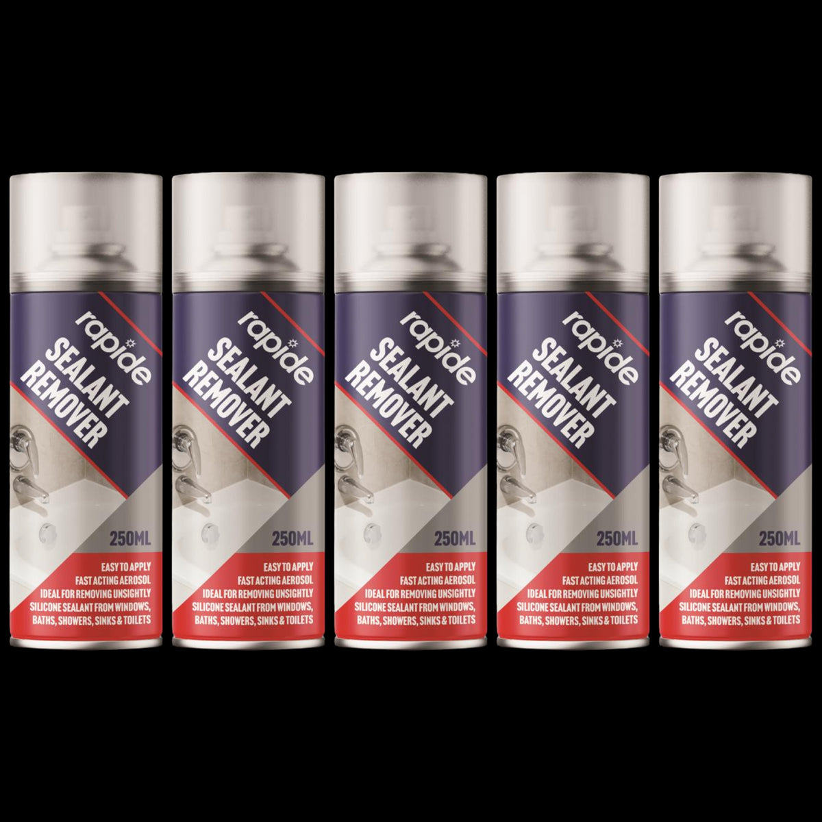 5X Silicone Sealant Remover Spray Rapide Softens and Releases Sealant 250ml