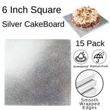 15 Board - 6" Square Silver Double Thick Cards