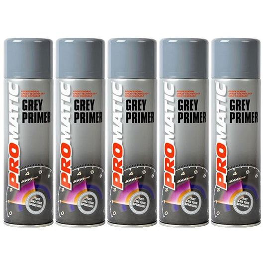 5X Promatic Grey Primer Spray 500ml