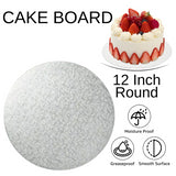 1 Board - 12" Round Silver Double Thick Cards