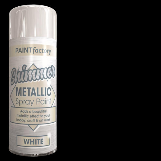 12X Paint Factory Purpose White Metallic 200ml