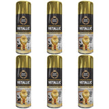 6X Paint Factory Gold Metallic Spray Paint 400ml