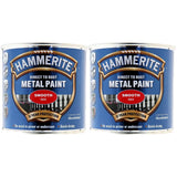 2X Hammerite Smooth Red Paint 250ml