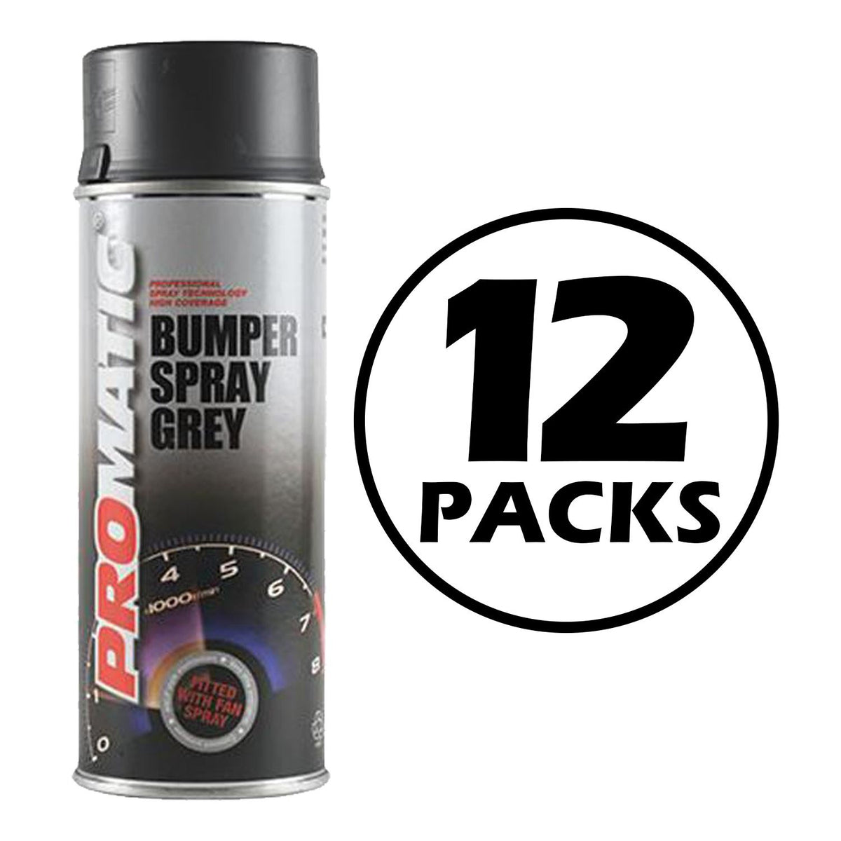 12X Promatic Bumperspray Mid Grey Spray Paint 400ml