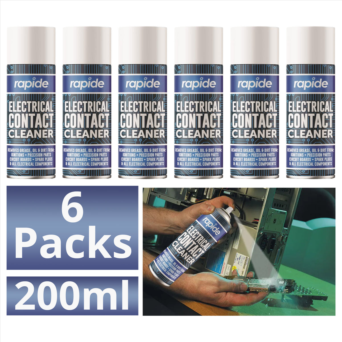 6x Electrical Contact Cleaner 200Ml