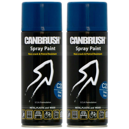 2X Canbrush C23 Deep Blue Spray Paint 400ml