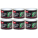 6X Nonslip Black Matt Paint Tin 180ml