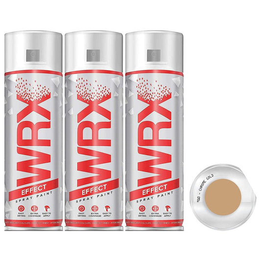 3X WRX Chrome Gold Spray Paint 400ml